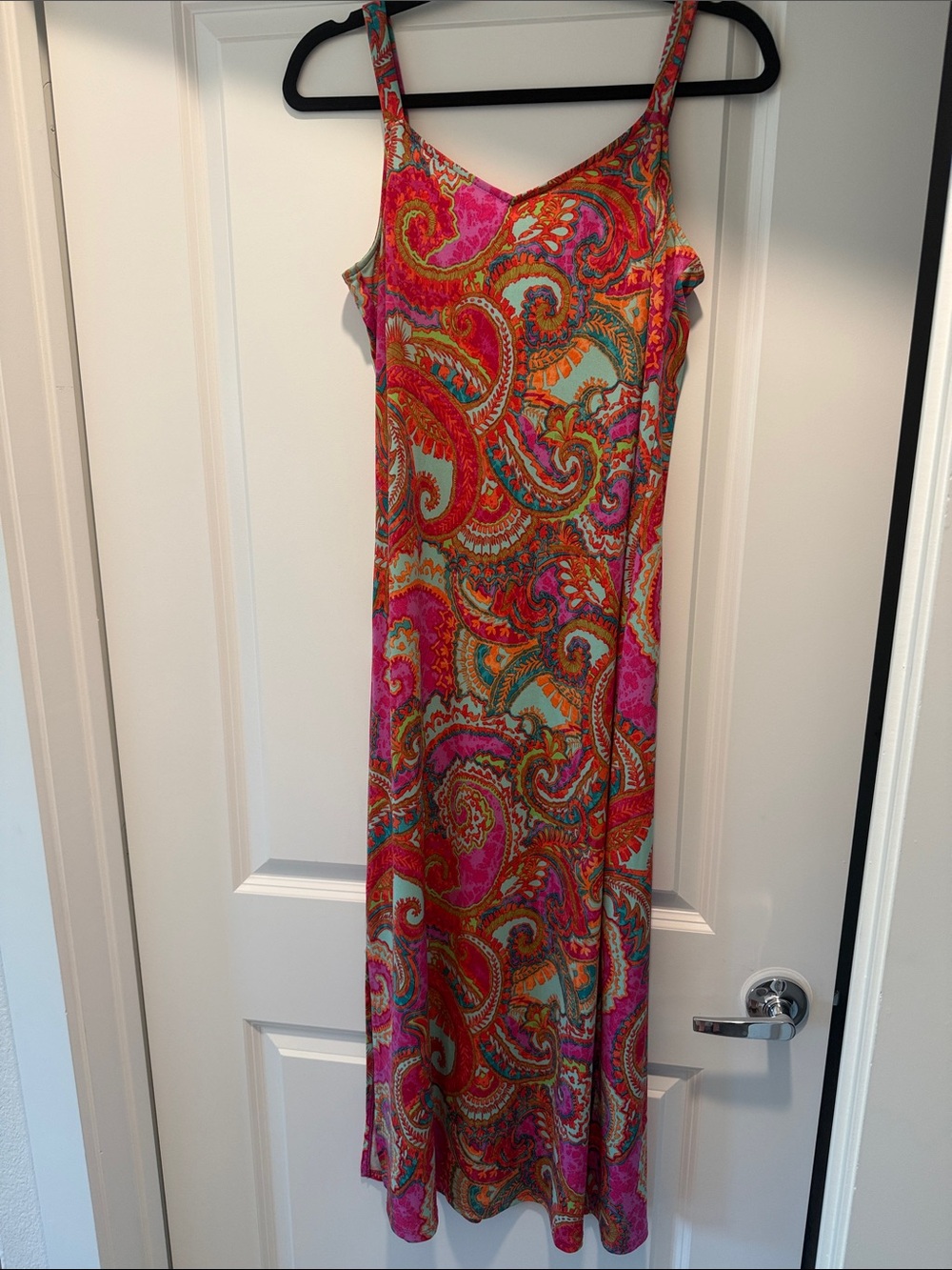 Pink Paisley Slip Dress - Vibrant Summer Style